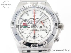 Chronomat B01 England 42mm SS BLSF 1:1 Best Edition White Dial on SS Bracelet A7750 - Image 2
