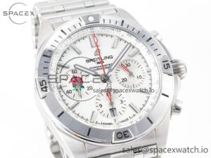 Chronomat B01 England 42mm SS BLSF 1:1 Best Edition White Dial on SS Bracelet A7750 - Image 3