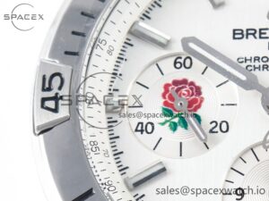 Chronomat B01 England 42mm SS BLSF 1:1 Best Edition White Dial on SS Bracelet A7750 - Image 10