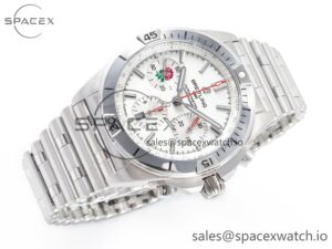 Chronomat B01 England 42mm SS BLSF 1:1 Best Edition White Dial on SS Bracelet A7750 - Image 7