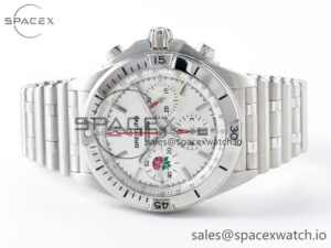 Chronomat B01 England 42mm SS BLSF 1:1 Best Edition White Dial on SS Bracelet A7750 - Image 8