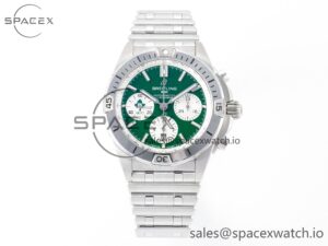 Chronomat B01 Ireland 42mm SS BLSF 1:1 Best Edition Green Dial on SS Bracelet A7750