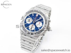 Chronomat B01 Italy 42mm SS BLSF 1:1 Best Edition Blue Dial on SS Bracelet A7750 - Image 4