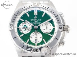 Chronomat B01 Ireland 42mm SS BLSF 1:1 Best Edition Green Dial on SS Bracelet A7750 - Image 2