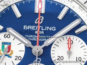 Chronomat B01 Italy 42mm SS BLSF 1:1 Best Edition Blue Dial on SS Bracelet A7750 - Image 9