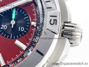 Chronomat B01 Wales 42mm SS BLSF 1:1 Best Edition Red Dial on SS Bracelet A7750 - Image 12