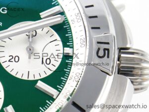 Chronomat B01 Ireland 42mm SS BLSF 1:1 Best Edition Green Dial on SS Bracelet A7750 - Image 12