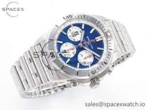Chronomat B01 Italy 42mm SS BLSF 1:1 Best Edition Blue Dial on SS Bracelet A7750 - Image 7