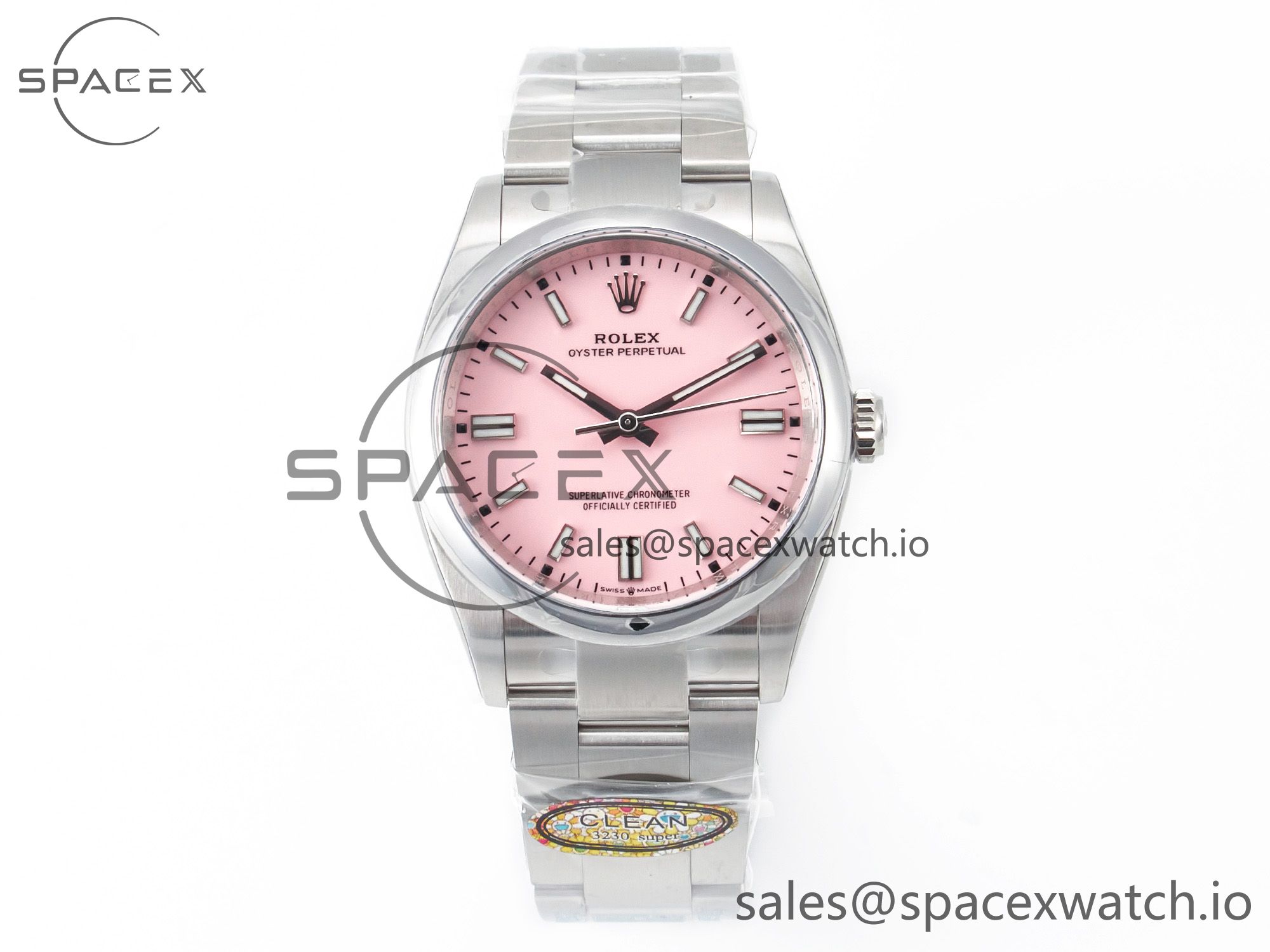 IMG_6596 拷贝 Oyster Perpetual 36mm 126000 Clean 1:1 Best Edition 904L Steel Pink Dial on SS Bracelet VR3230 - Image 1