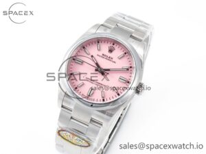 Oyster Perpetual 36mm 126000 Clean 1:1 Best Edition 904L Steel Pink Dial on SS Bracelet VR3230 - Image 4