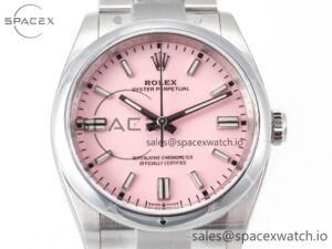 Oyster Perpetual 36mm 126000 Clean 1:1 Best Edition 904L Steel Pink Dial on SS Bracelet VR3230 - Image 2