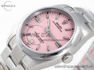 Oyster Perpetual 36mm 126000 Clean 1:1 Best Edition 904L Steel Pink Dial on SS Bracelet VR3230 - Image 5