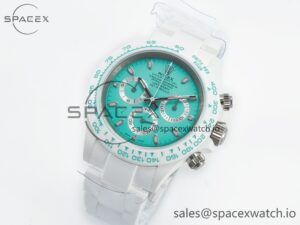Daytona AET White Solid Ceramic Case and Bracelet Avocado Green Dial ZF 1:1 Best Edition SH4130 - Image 4