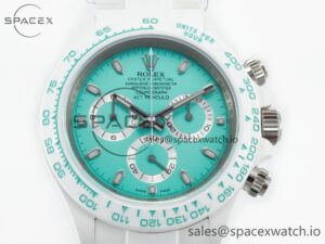 Daytona AET White Solid Ceramic Case and Bracelet Avocado Green Dial ZF 1:1 Best Edition SH4130 - Image 2