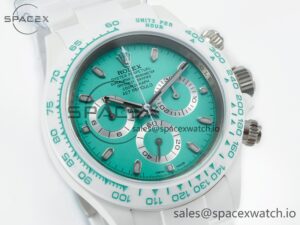 Daytona AET White Solid Ceramic Case and Bracelet Avocado Green Dial ZF 1:1 Best Edition SH4130 - Image 3