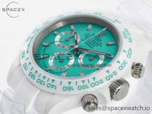 Daytona AET White Solid Ceramic Case and Bracelet Avocado Green Dial ZF 1:1 Best Edition SH4130 - Image 5
