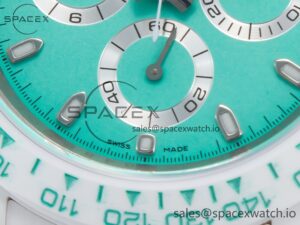 Daytona AET White Solid Ceramic Case and Bracelet Avocado Green Dial ZF 1:1 Best Edition SH4130 - Image 10