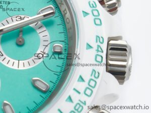 Daytona AET White Solid Ceramic Case and Bracelet Avocado Green Dial ZF 1:1 Best Edition SH4130 - Image 11