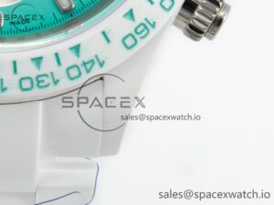 Daytona AET White Solid Ceramic Case and Bracelet Avocado Green Dial ZF 1:1 Best Edition SH4130 - Image 12