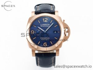 PAM1157 W TTF 1:1 Best Edition on Blue Leather Strap P9010