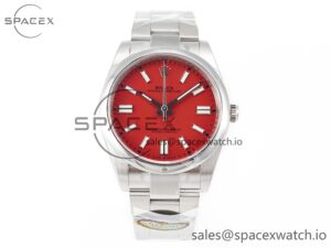 Oyster Perpetual 126000 41mm Clean 1:1 Best Edition 904L Steel Red Dial VR3230