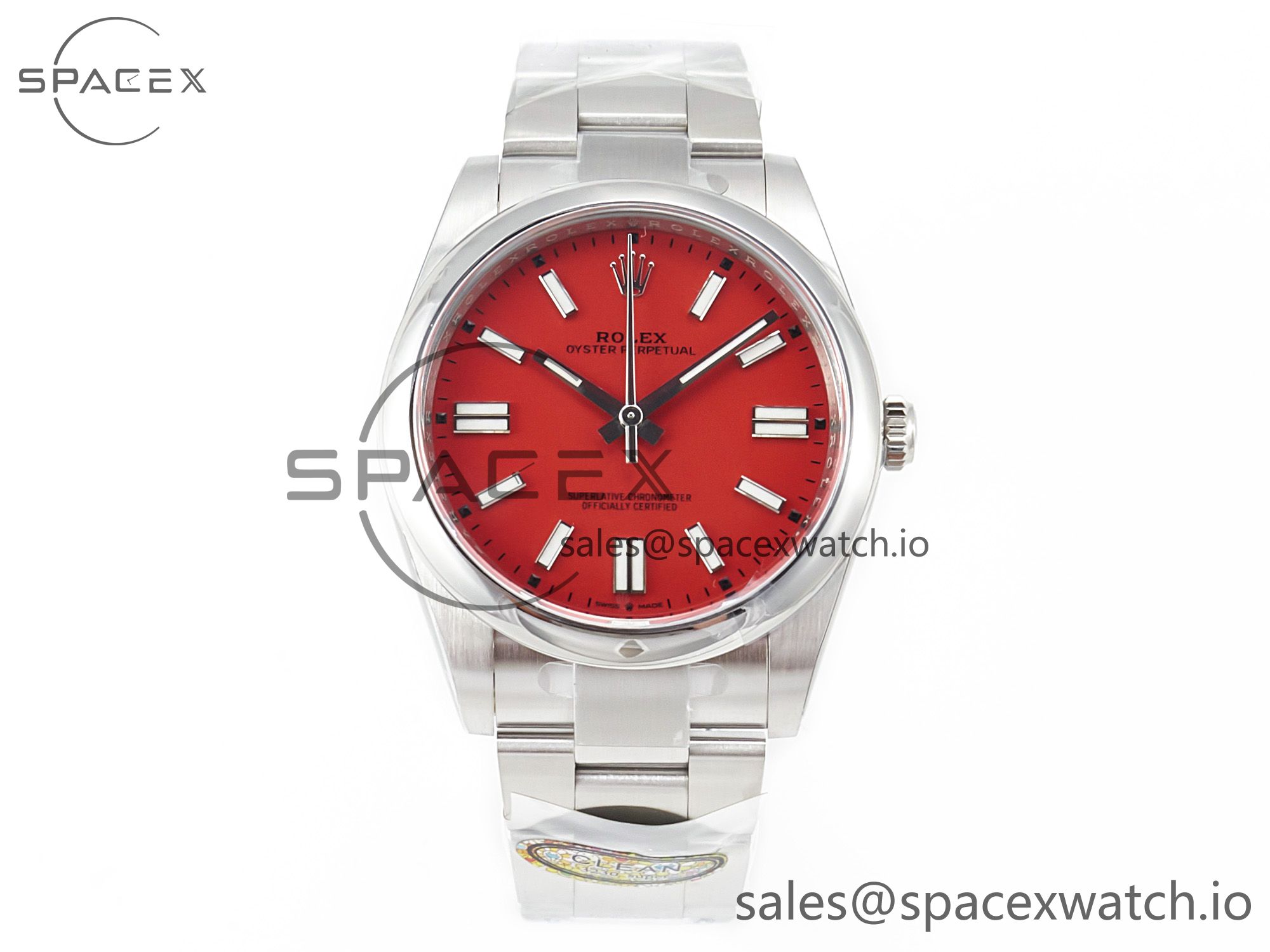 IMG_7005 拷贝 Oyster Perpetual 126000 41mm Clean 1:1 Best Edition 904L Steel Red Dial VR3230 - Image 1