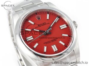 Oyster Perpetual 126000 41mm Clean 1:1 Best Edition 904L Steel Red Dial VR3230 - Image 3