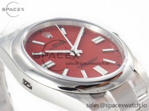 Oyster Perpetual 126000 41mm Clean 1:1 Best Edition 904L Steel Red Dial VR3230 - Image 6