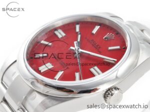 Oyster Perpetual 126000 41mm Clean 1:1 Best Edition 904L Steel Red Dial VR3230 - Image 5