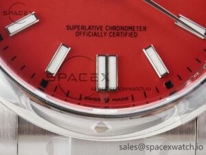 Oyster Perpetual 126000 41mm Clean 1:1 Best Edition 904L Steel Red Dial VR3230 - Image 10