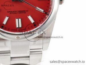 Oyster Perpetual 126000 41mm Clean 1:1 Best Edition 904L Steel Red Dial VR3230 - Image 11