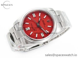 Oyster Perpetual 126000 41mm Clean 1:1 Best Edition 904L Steel Red Dial VR3230 - Image 7