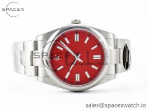 Oyster Perpetual 126000 41mm Clean 1:1 Best Edition 904L Steel Red Dial VR3230 - Image 8