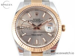 DateJust 41 126331 Clean 904L SS/RG 1:1 Best Edition Champagne Dial on Oyster Bracelet VR3235 - Image 2