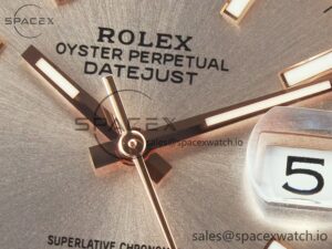 DateJust 41 126331 Clean 904L SS/RG 1:1 Best Edition Champagne Dial on Oyster Bracelet VR3235 - Image 9