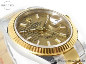 DateJust 41 126333 Clean 1:1 Best Edition 904L Steel YG Textured Dial on SS/YG Oyster Bracelet VR3235 - Image 6