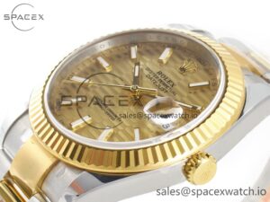 DateJust 41 126333 Clean 1:1 Best Edition 904L Steel YG Textured Dial on SS/YG Oyster Bracelet VR3235 - Image 5