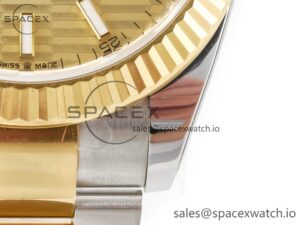 DateJust 41 126333 Clean 1:1 Best Edition 904L Steel YG Textured Dial on SS/YG Oyster Bracelet VR3235 - Image 11