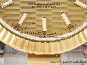 DateJust 41 126333 Clean 1:1 Best Edition 904L Steel YG Textured Dial on SS/YG Oyster Bracelet VR3235 - Image 12