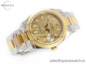 DateJust 41 126333 Clean 1:1 Best Edition 904L Steel YG Textured Dial on SS/YG Oyster Bracelet VR3235 - Image 7