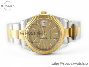 DateJust 41 126333 Clean 1:1 Best Edition 904L Steel YG Textured Dial on SS/YG Oyster Bracelet VR3235 - Image 8