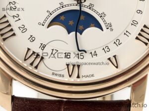 Villeret 6654 SS Complicated Function APSF 1:1 Best Edition White Dial on Leather Strap A6654 - Image 11