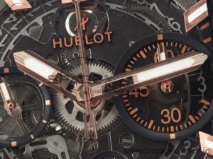 Square Bang Unico 42mm RG BBF 1:1 Best Edition Skeleton Dial on Black Rubber Strap A1280 - Image 9
