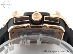 Square Bang Unico 42mm RG BBF 1:1 Best Edition Skeleton Dial Ceramic Bezel on Black Rubber Strap A1280 - Image 10