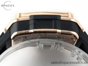Square Bang Unico 42mm RG BBF 1:1 Best Edition Skeleton Dial Ceramic Bezel on Black Rubber Strap A1280 - Image 9