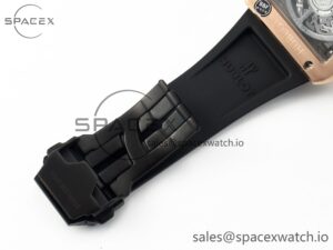 Square Bang Unico 42mm RG BBF 1:1 Best Edition Skeleton Dial Ceramic Bezel on Black Rubber Strap A1280 - Image 26