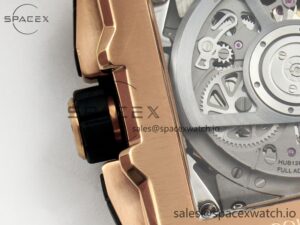Square Bang Unico 42mm RG BBF 1:1 Best Edition Skeleton Dial on Black Rubber Strap A1280 - Image 18