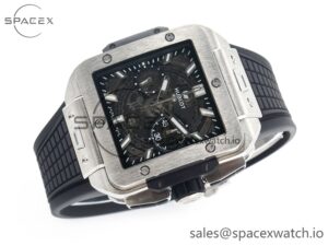 Square Bang Unico 42mm Titanium BBF 1:1 Best Edition Skeleton Dial on Black Rubber Strap A1280 - Image 7