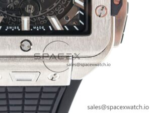 Square Bang Unico 42mm Titanium BBF 1:1 Best Edition Skeleton Dial on Black Rubber Strap A1280 - Image 11