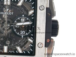 Square Bang Unico 42mm Titanium BBF 1:1 Best Edition Skeleton Dial on Black Rubber Strap A1280 - Image 12